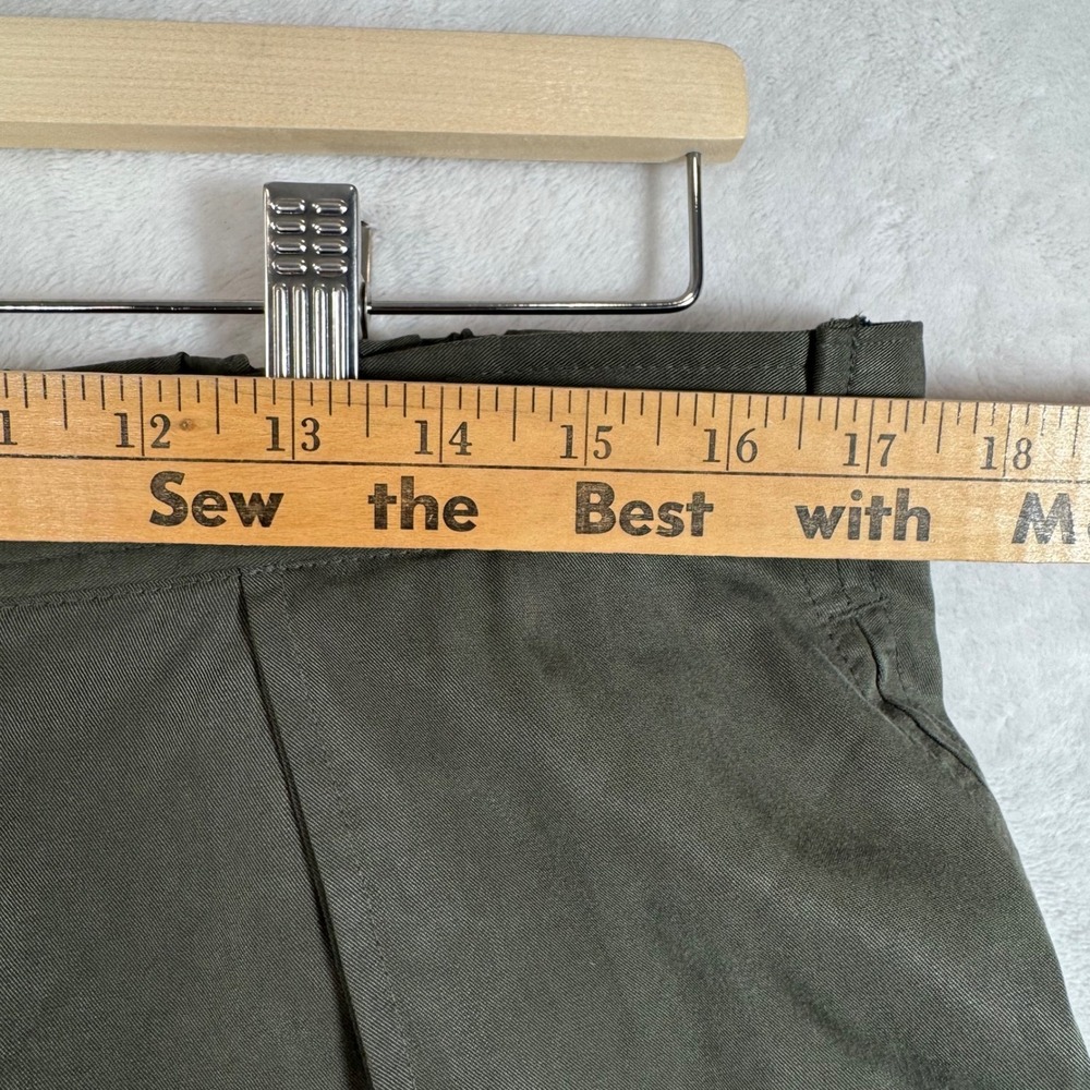Banana Republic NWT Tencel Wide Leg Pants Large Steel Green 851760 Gray Highrise - Picture 9 of 11